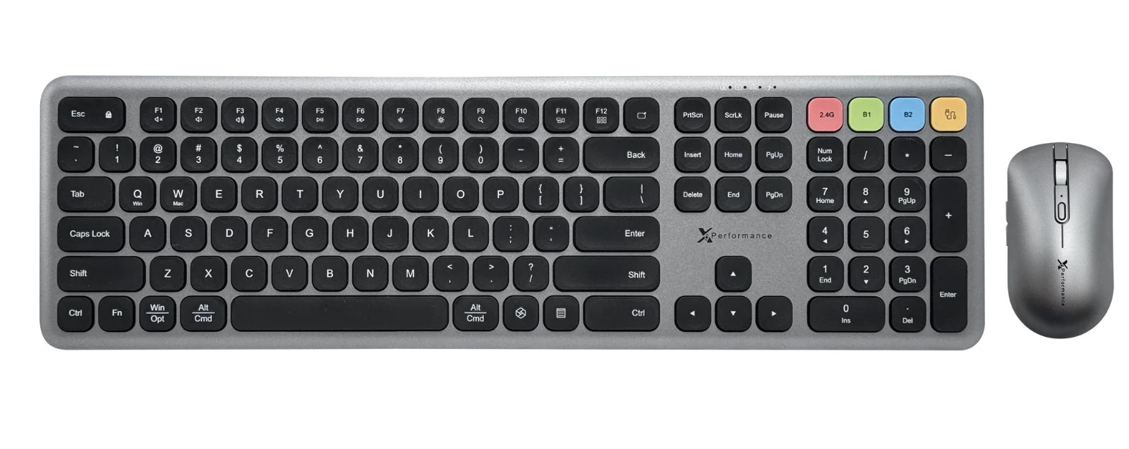 X9 Performance X9RBWACKEYCB Wireless Multi-Device Keyboard & Mouse Combo