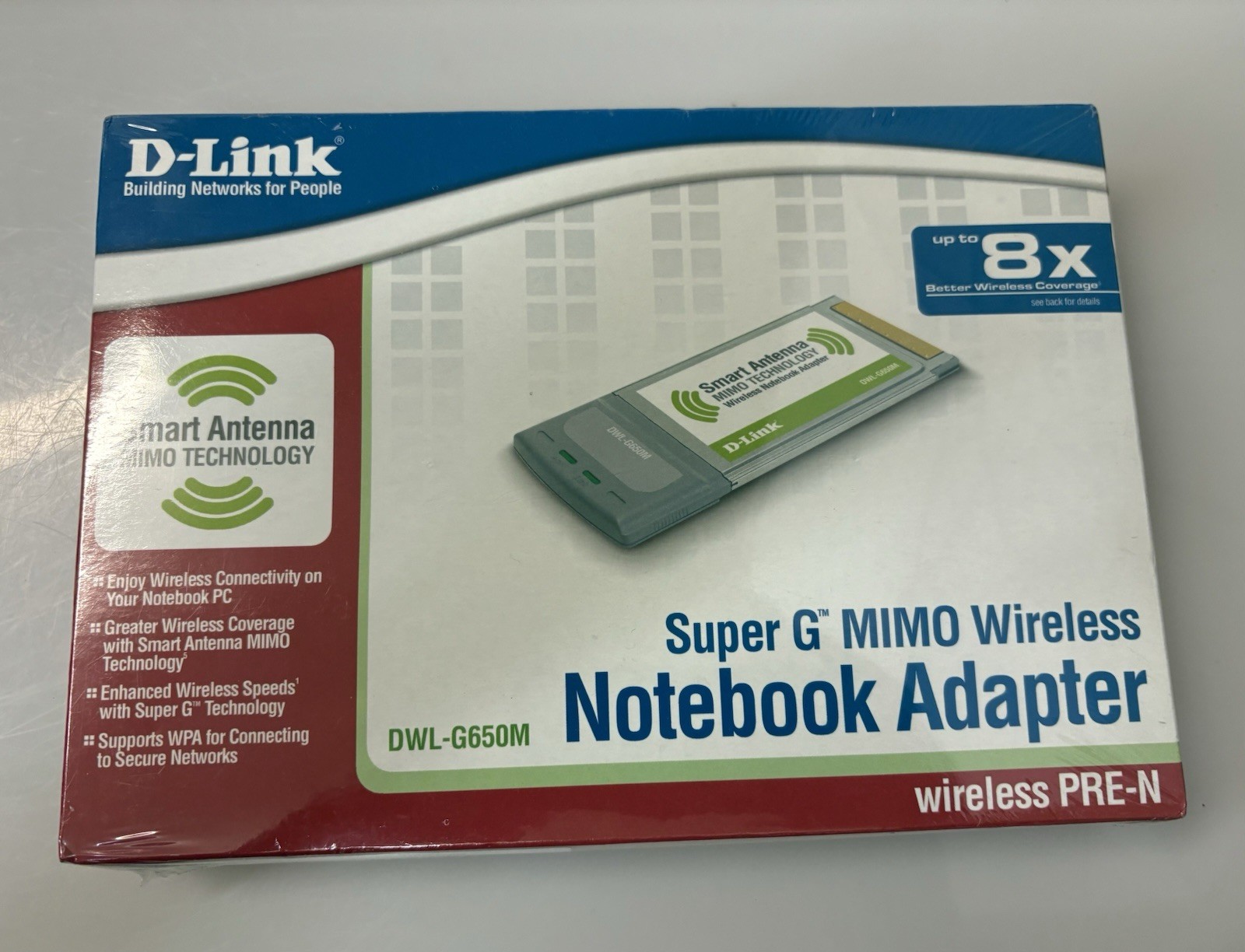 D-Link Super G MIMO Wireless Notebook Adapter PRE-N DWL-G650M BRAND NEW/SEALED