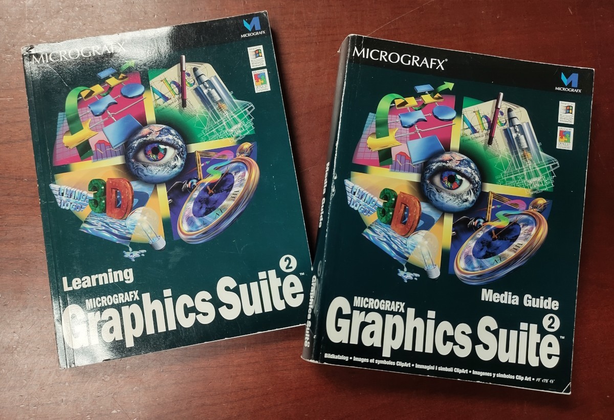 User Guide 1996 Micrografx Learning Graphics Suite 2 + Media Guide Book Nice