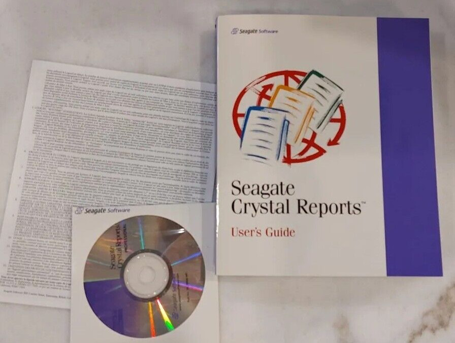 SEAGATE CRYSTAL REPORTS SOFTWARE PROFESSIONAL Full Version 7 with Key Code Boxed
