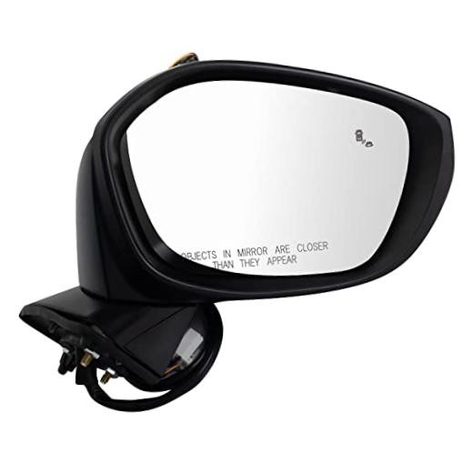 Passenger Side Power Heated Mirror Smooth Black Paint to Match MRA11096