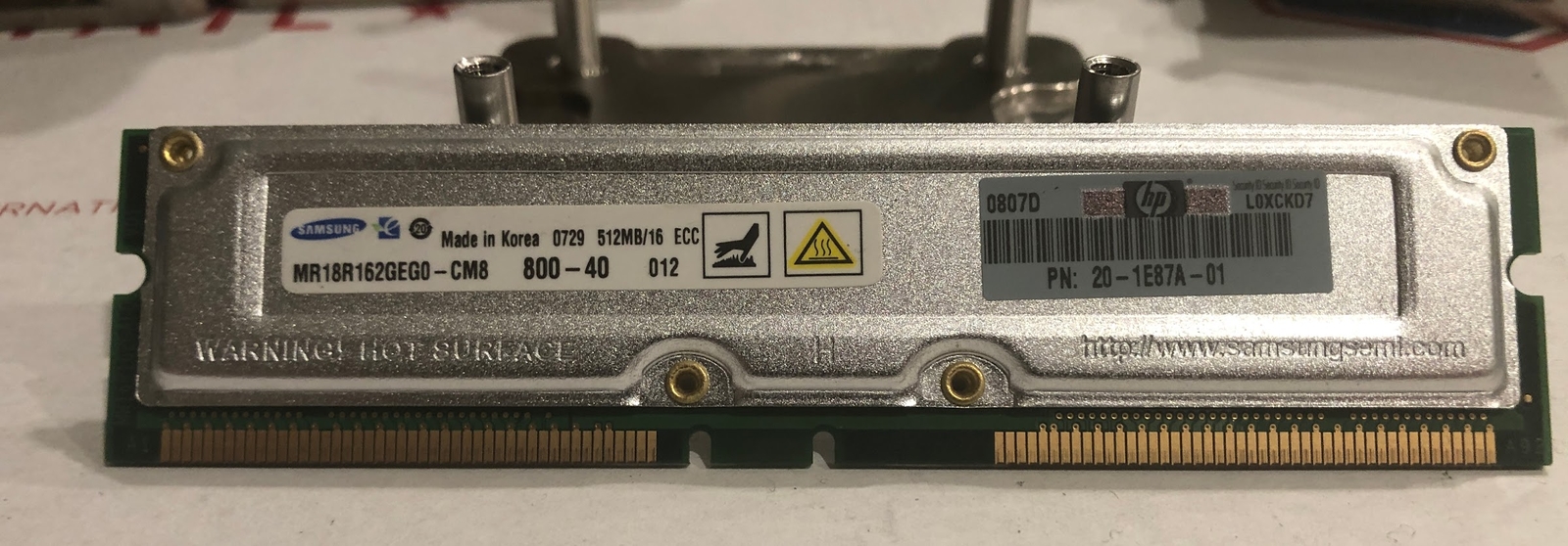 512MB Samsung MR18R162GEG0-CM8 HP Compaq 20-1E87A-01 Alphaserver Memory RAM 