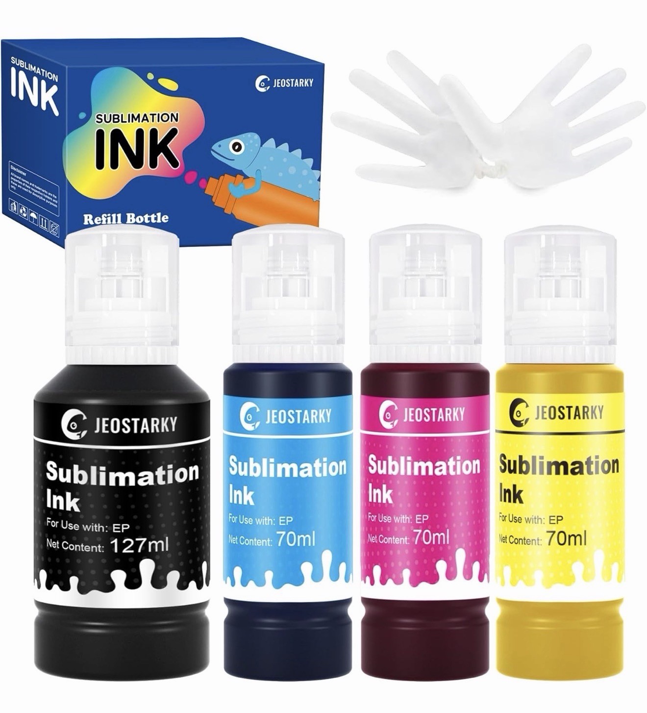 440ML Sublimation Ink Refilled Bottles Compatible for ET2400 ET2720 ET2760