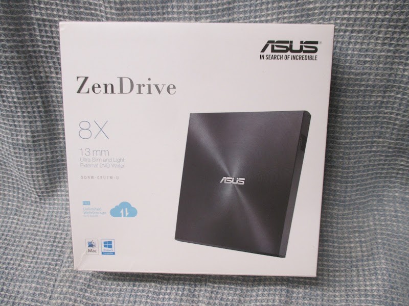 Asus SDRW-08U7M-U Zen Drive 8x Ultra Slim External USB 2.0 DVD Writer