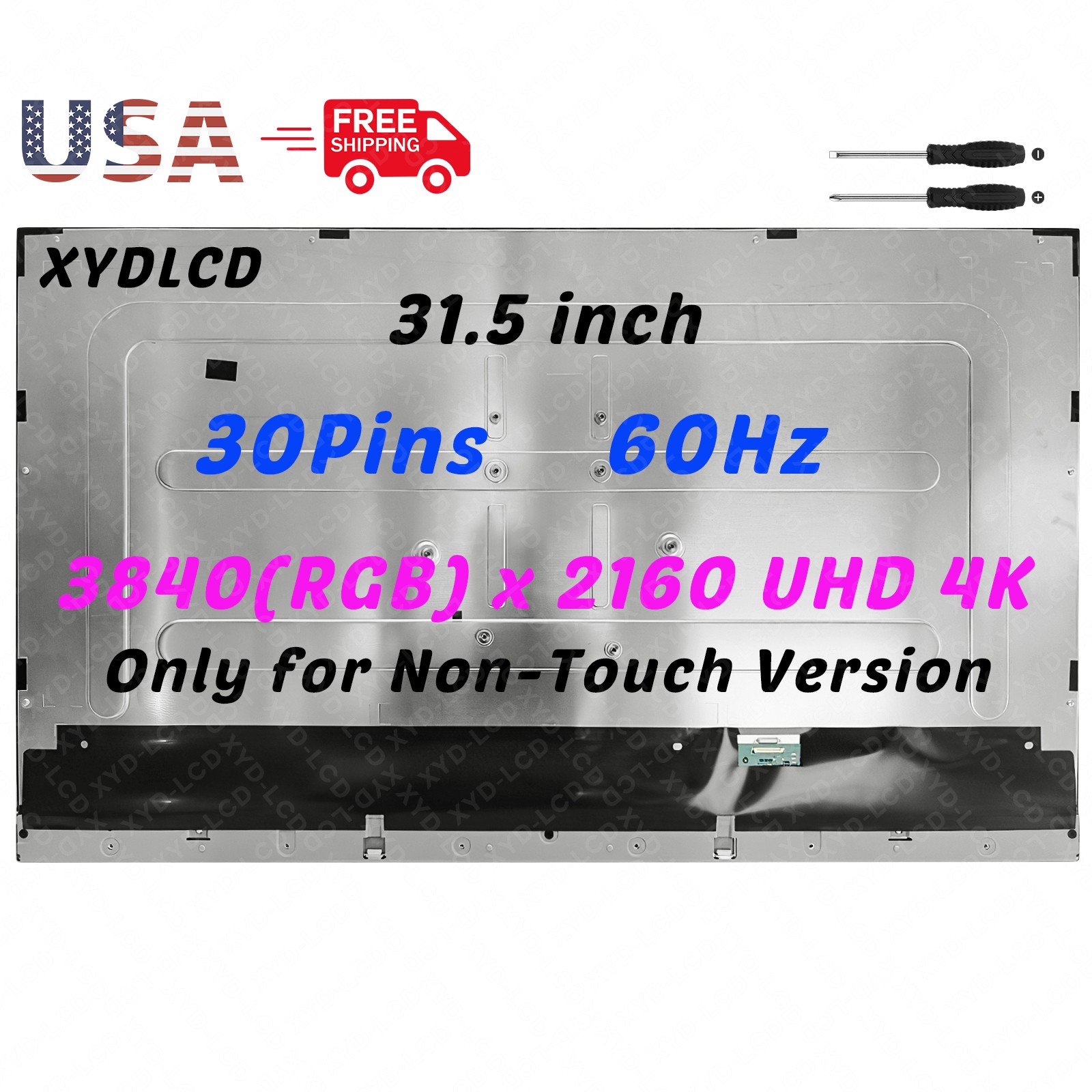 32in P08182-008 for HP PANEL 31.5 UHD WITH FRAME ROMBD 25C1 LCD Non-Touch Screen
