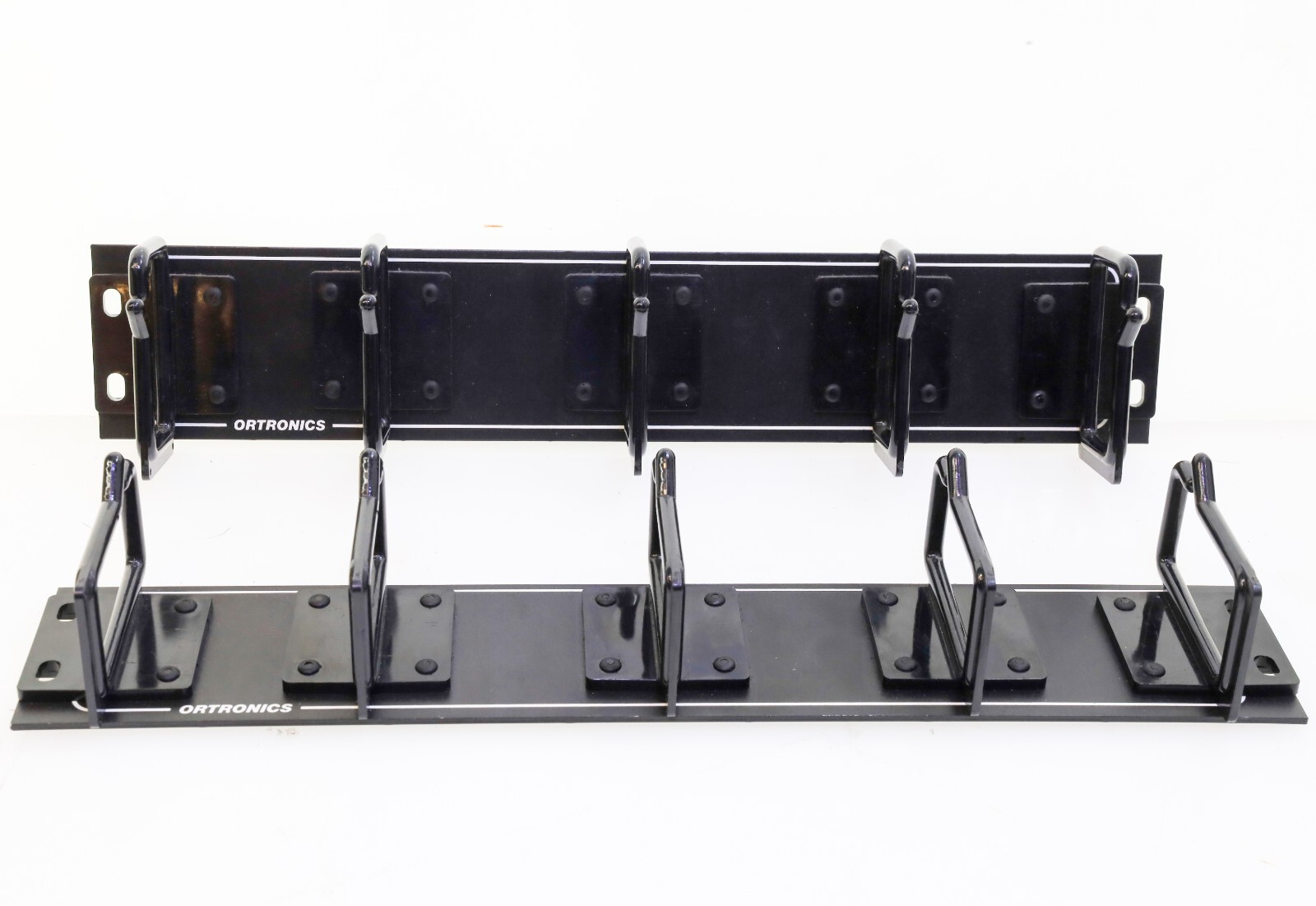 [Lot of 2] ORTRONICS 2U Cable Management Network Rack Panel 5x D-Ring