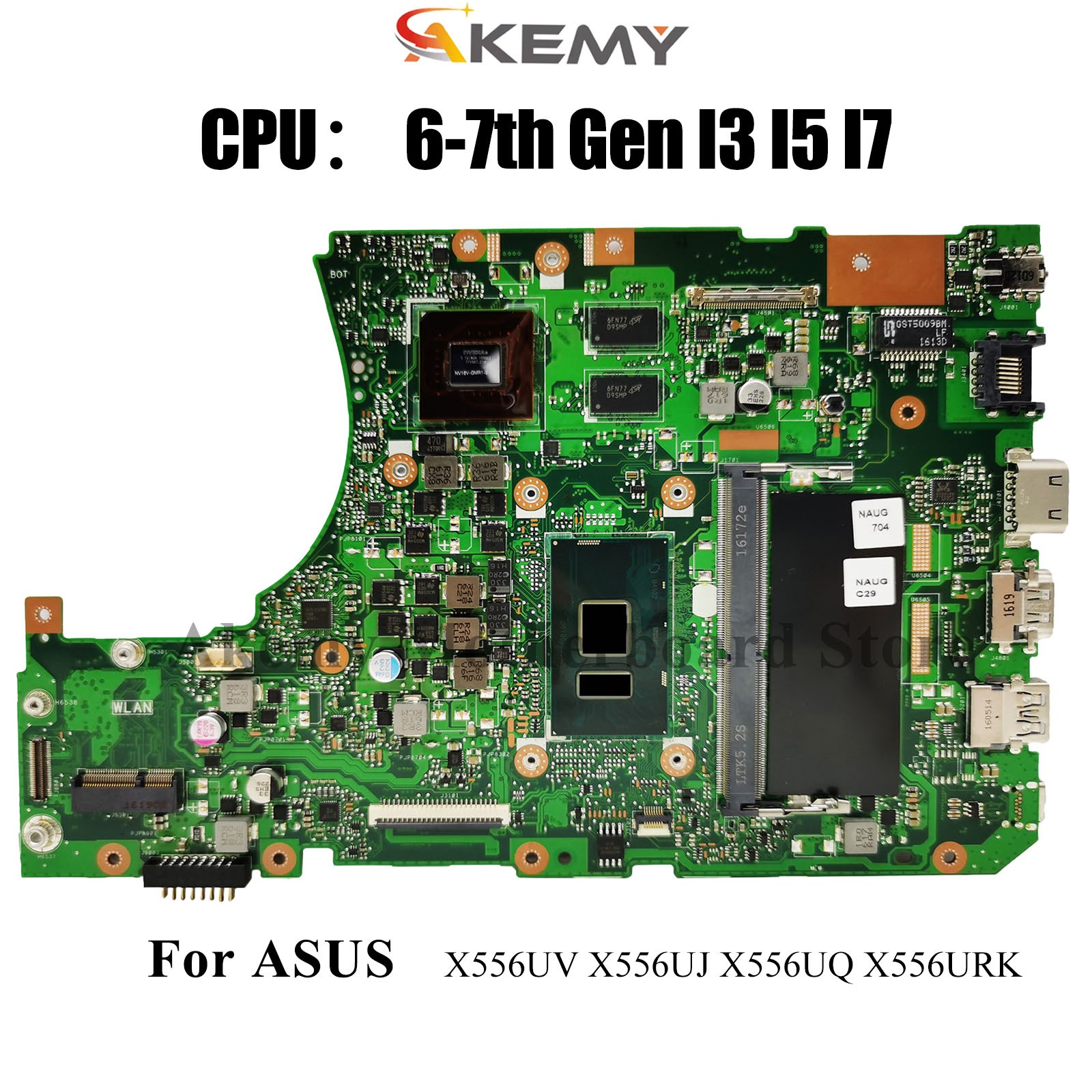 X556UV Motherboard For ASUS X556UF DDR4 FL5900U X556UQK X556URK Mainboard W/CPU