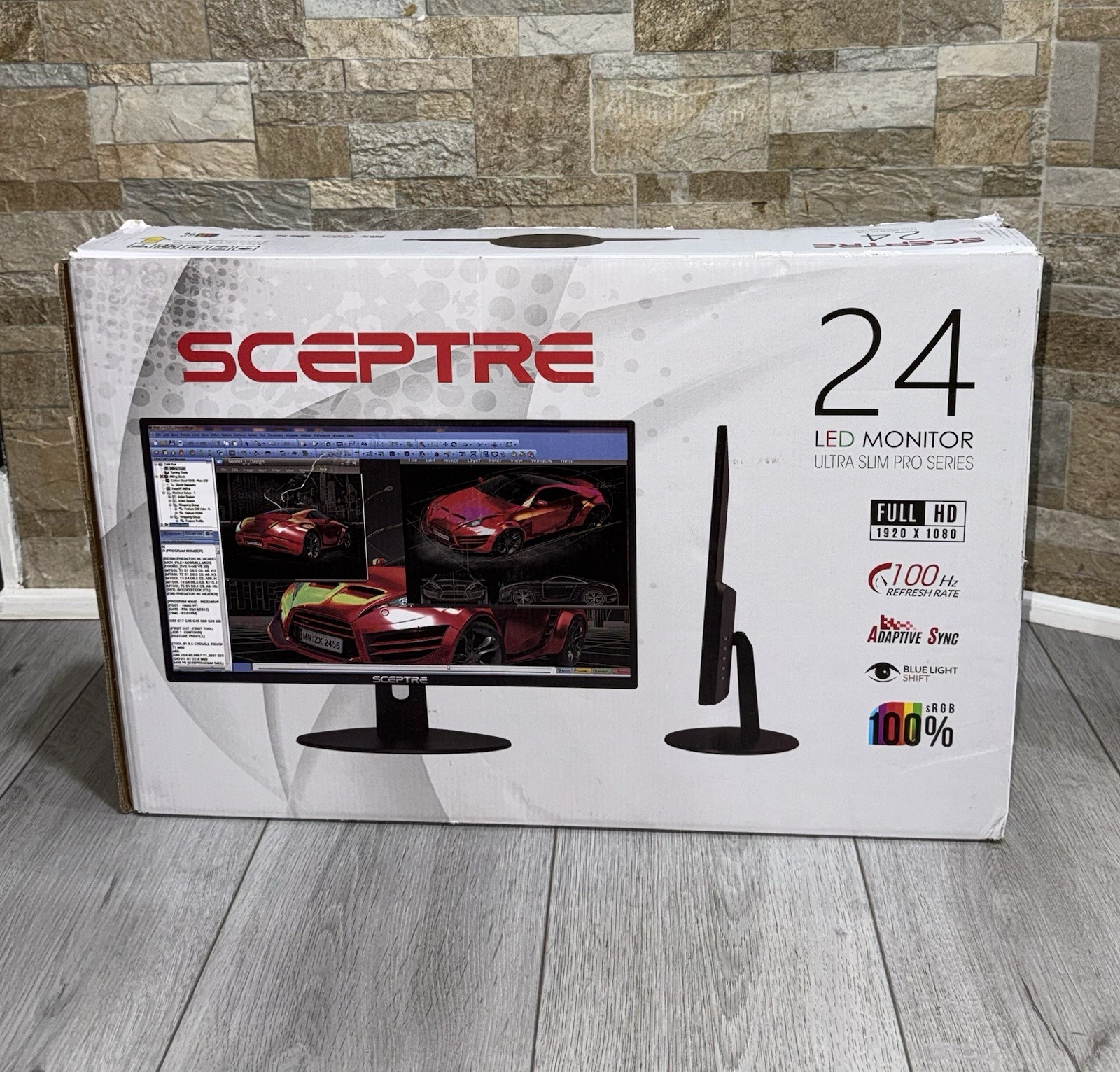 Sceptre 24" LED Monitor Ultra Slim Pro Series E248W-19203RT | Brand New