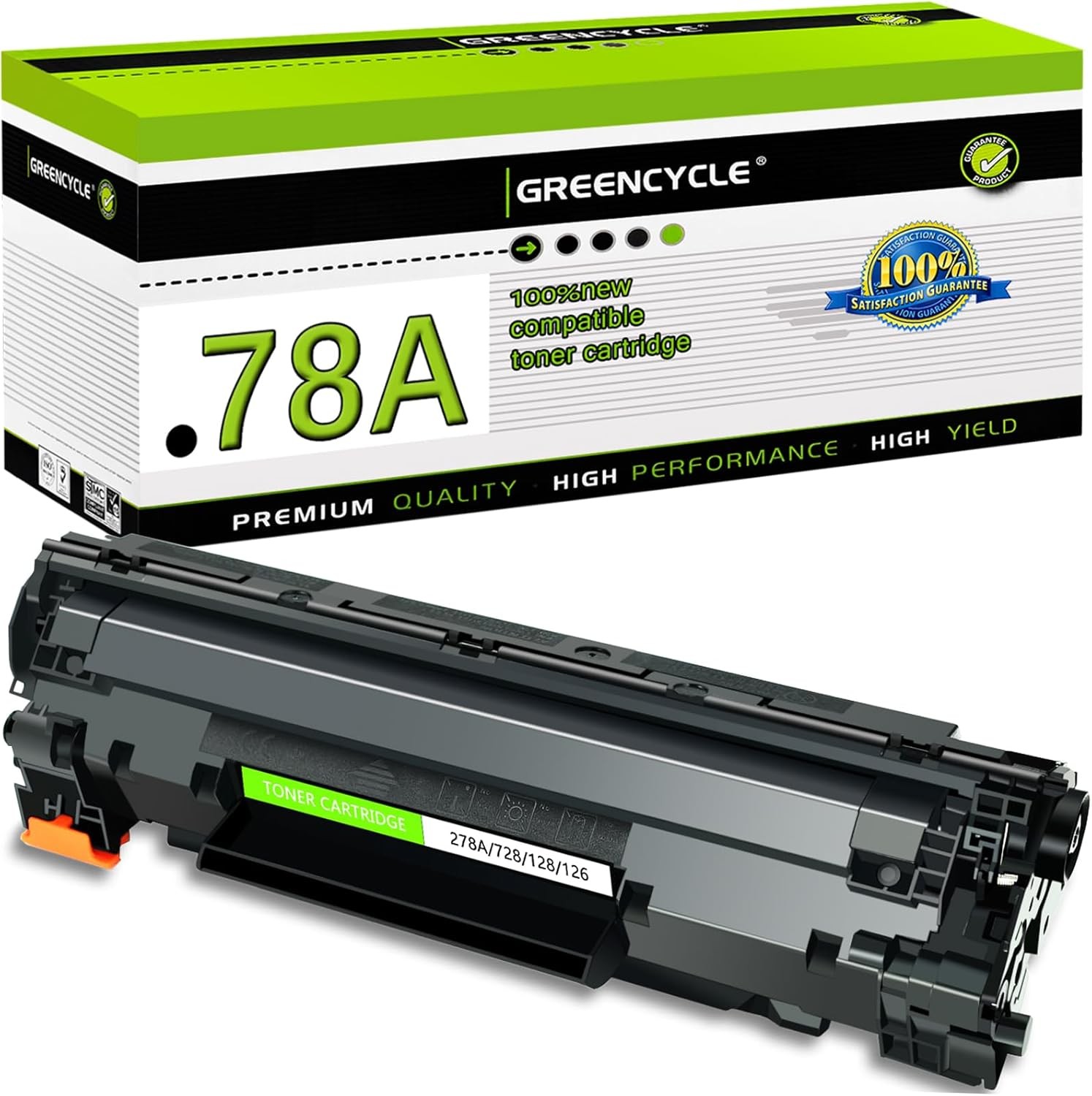 GREENCYCLE CE278A 78A Toner Fits for HP LaserJet M1538dnf M1539dnf P1560 P1567