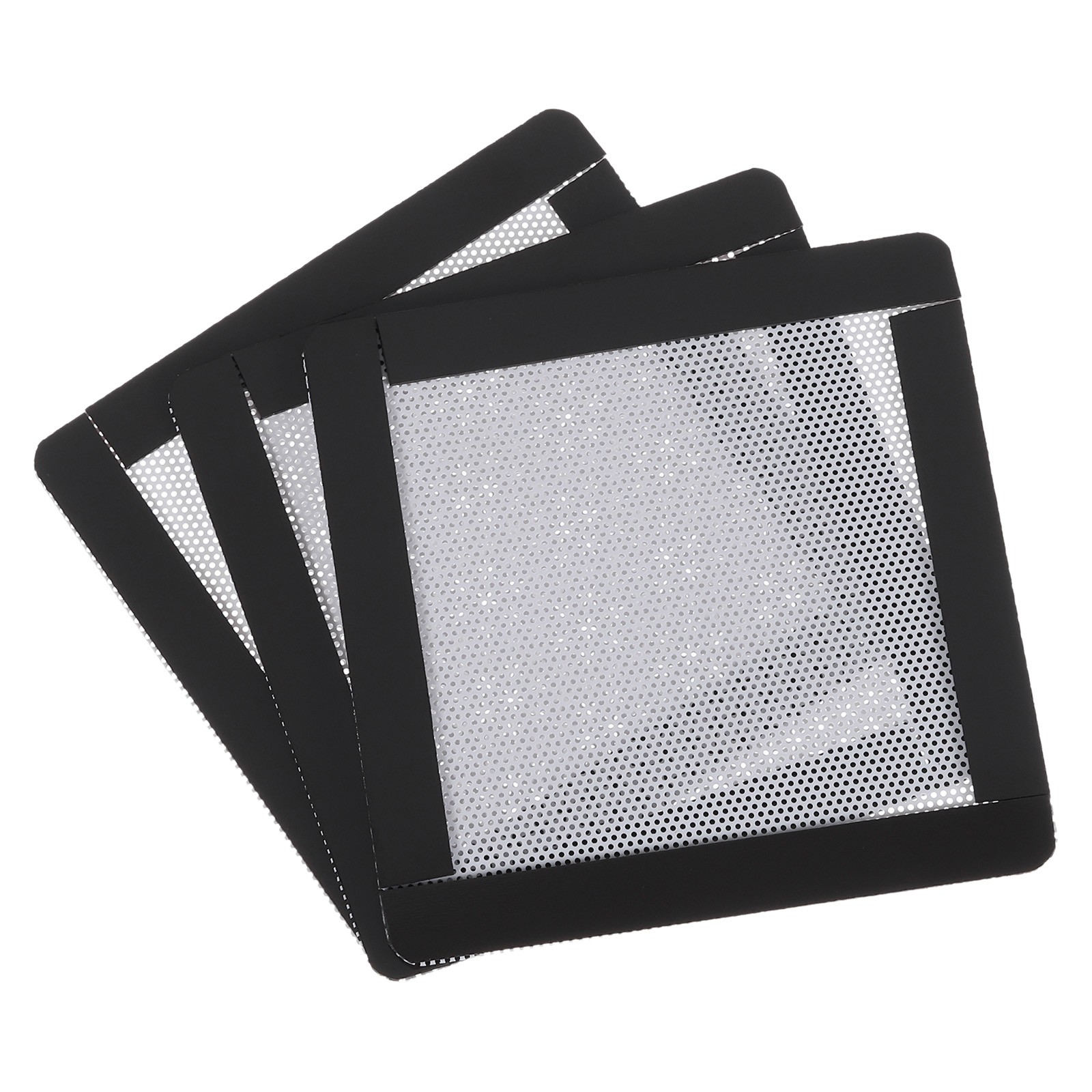 3PCS PC Dust Filter 90x90mm Magnetic Frame PVC Computer Cooler Mesh White