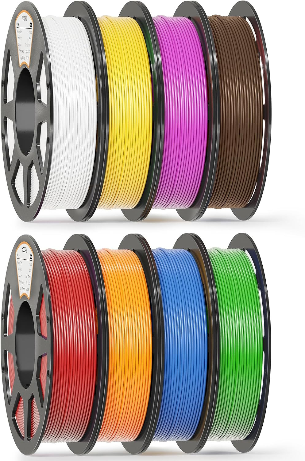 PLA Filament Bundle 1.75Mm, 250G X 8 Vibrant Colors, Beginner Friendly