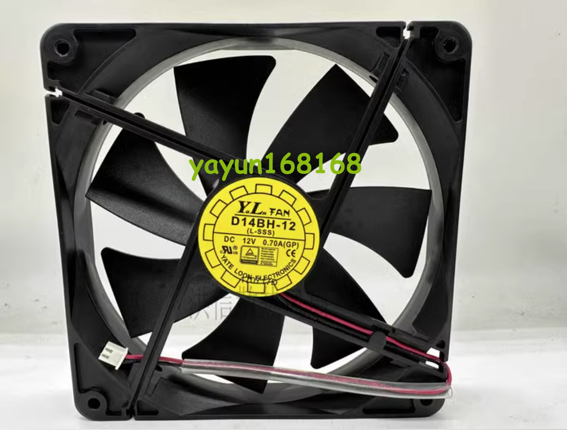 1pc  For Yate Loon D14BH-12 Fan DC 12V 0.70A 2pin 140*140*25mm