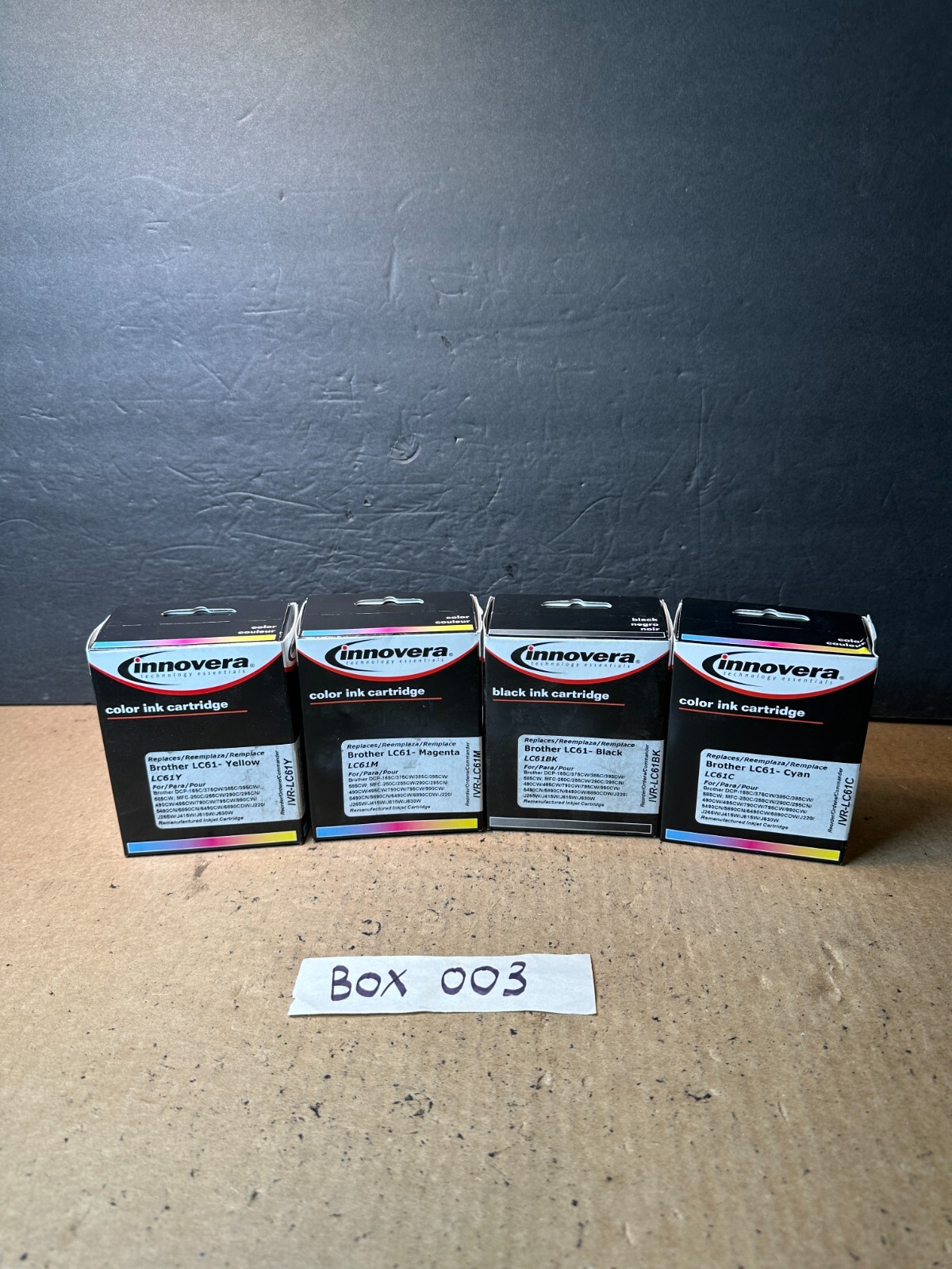 Innovera Ink Cartridge LC61M Brother Black, Yellow, Magenta and Cyan New