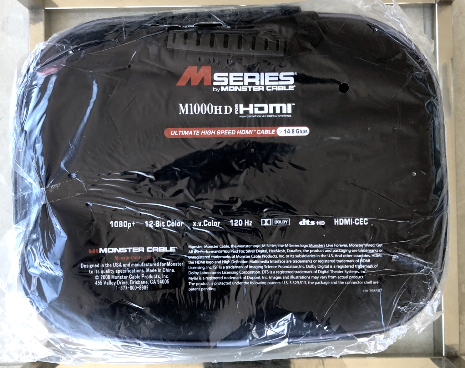 Monster M1000HD HDTV HDMI A/V Cable 50 Ft 050644449579 127685-00