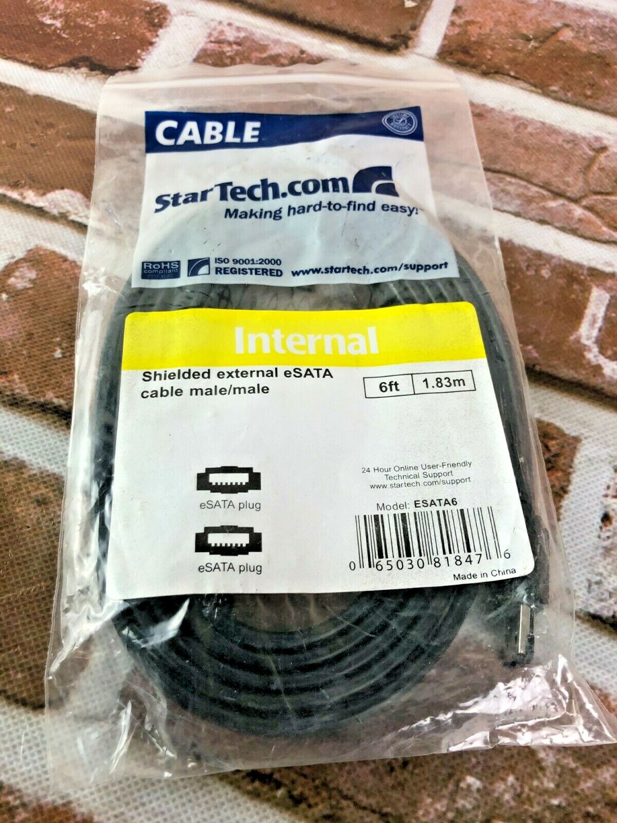 New Star Tech. Com Cable 6ft /1. 83m Male to Male esata 6 