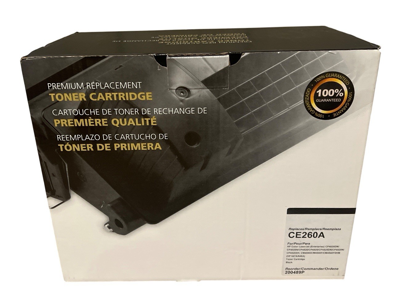 Premium CE260A Compatible Black High Yield Toner Cartridge 200489P