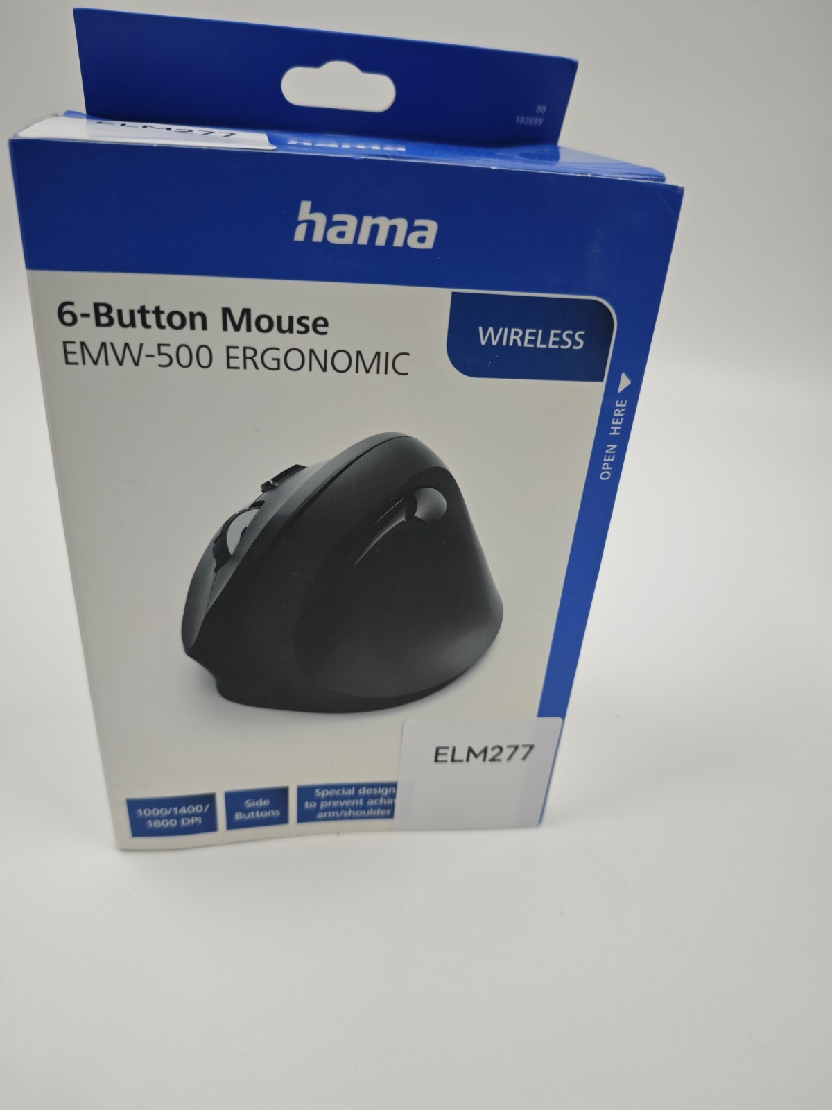 Hama 6 Button Mouse EMW 500 Ergonomic Black Used