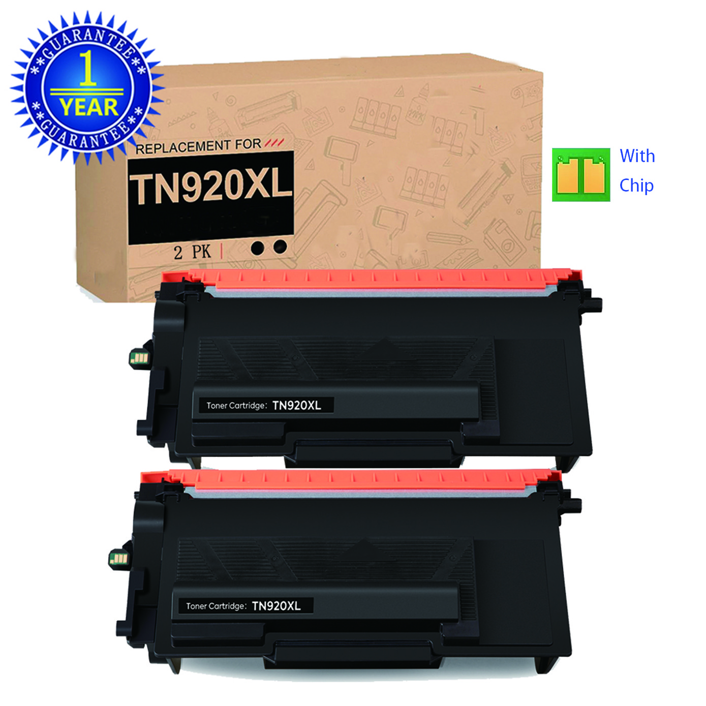 TN920XL Toner 2PK Compatible for Brother MFC-EX915DW HL-L5210DW L6210 6000 Pages