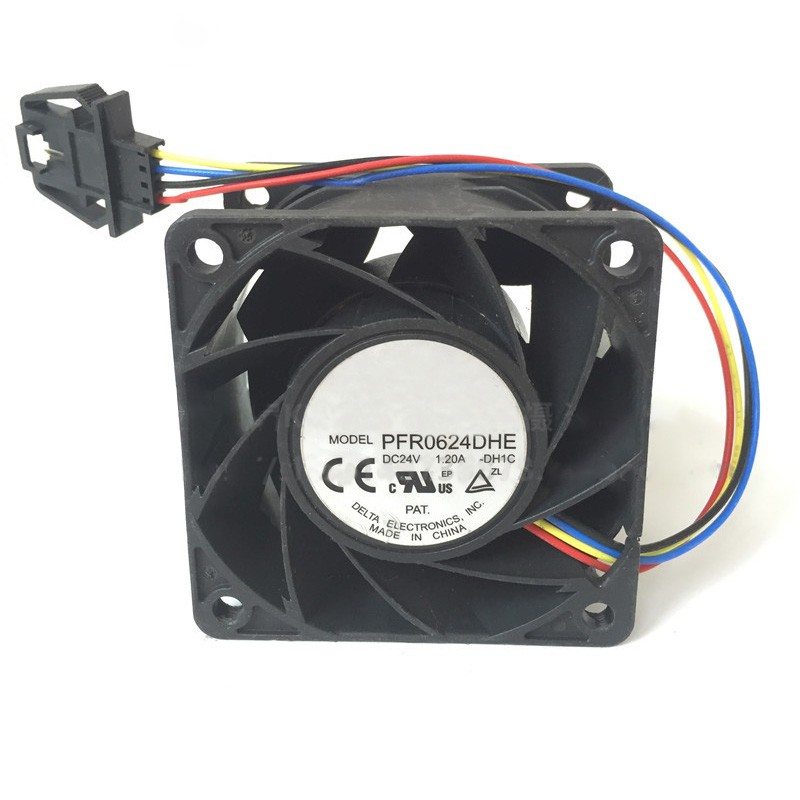 For Delta PFR0624DHE 24V 1.20A 6CM 6038 4-wire Large air volume Cooling Fan