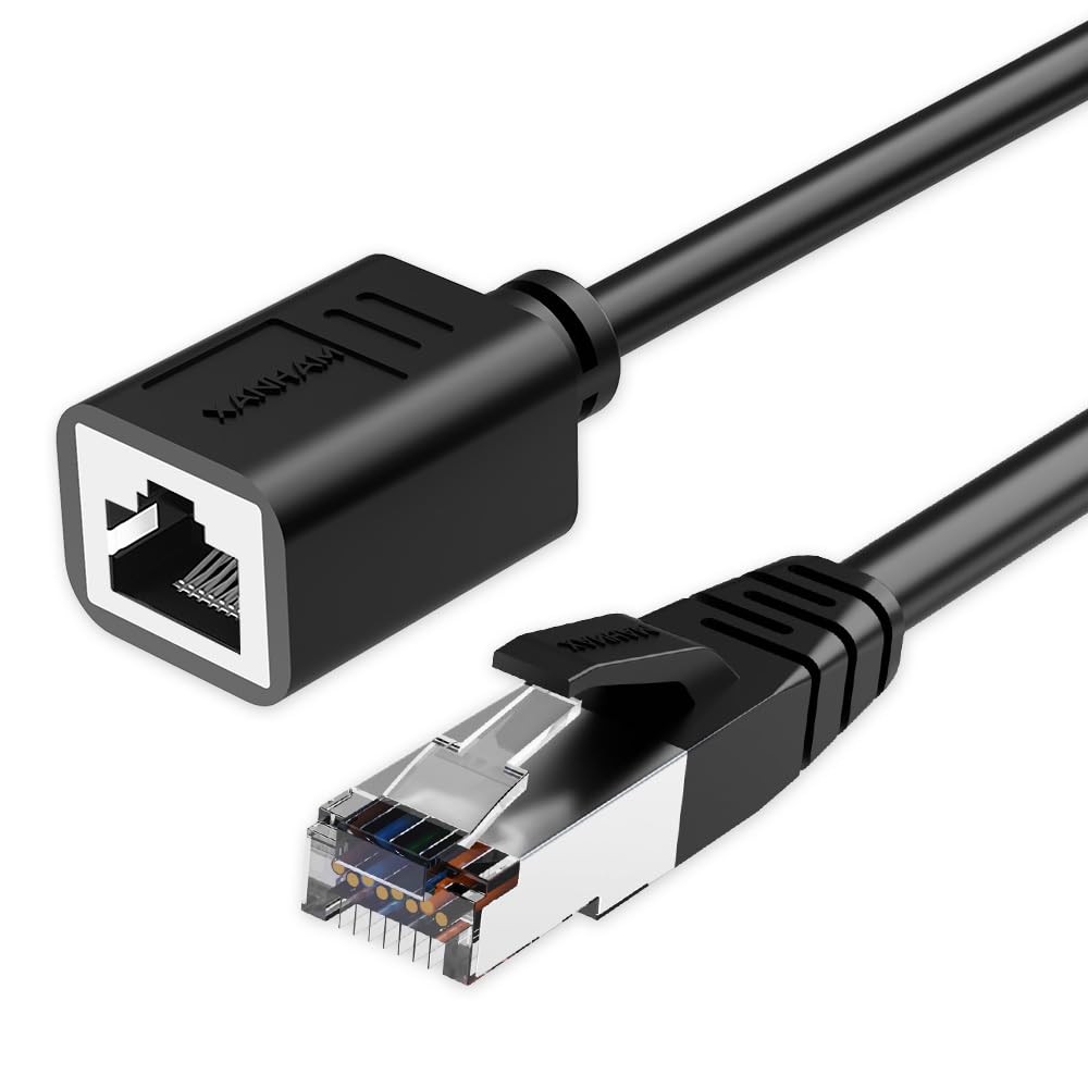 Ethernet Extension Cable 10ft Cat6 Network Patch Cord Extender RJ45 LAN Cable...