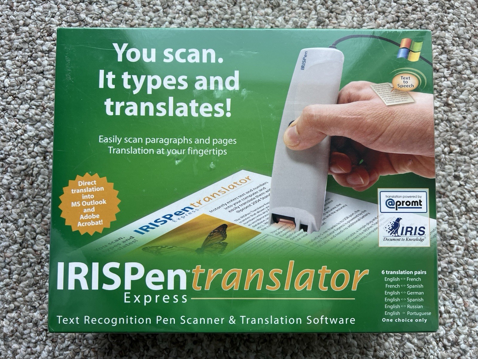 ⭐️IRIS Pen Express Handheld Grayscale Scanner For Windows Macintosh OS -Sealed⭐️