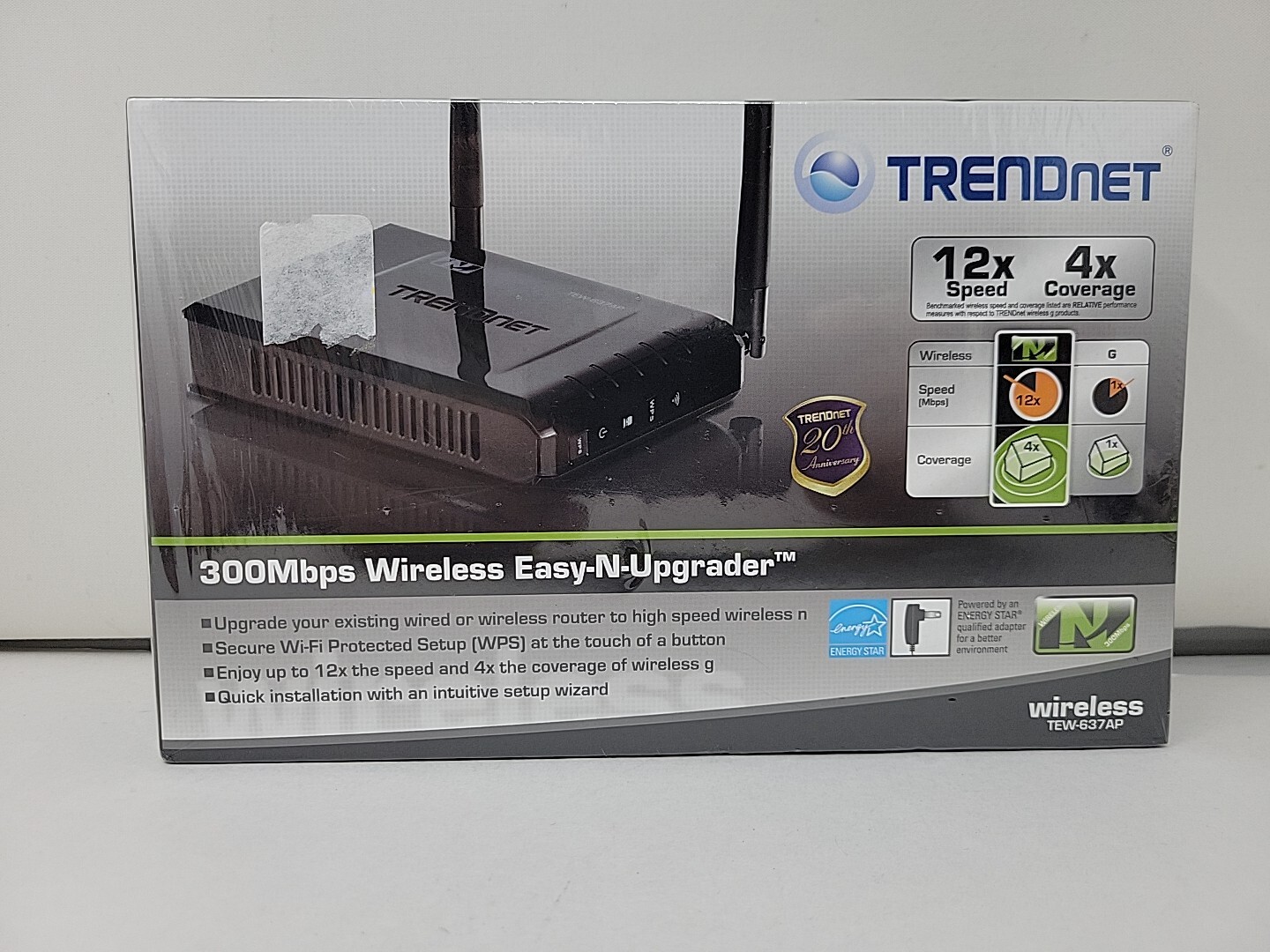 TRENDnet 300 Mbps Wireless Easy-N-Upgrader (TEW-637AP) Brand New Sealed