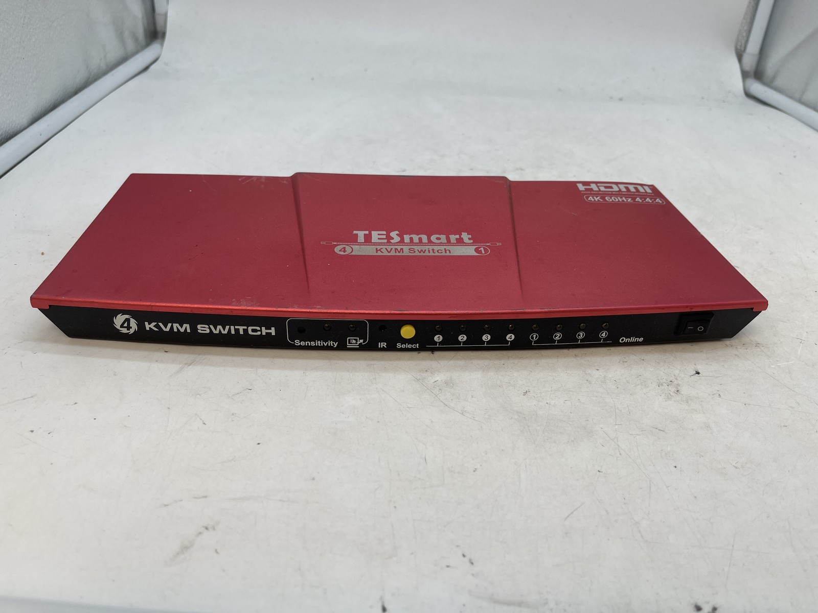 TESmart 4 Port HDMI KVM Switch 4K 60Hz 4:4:4 HKS0401A1U Red - 