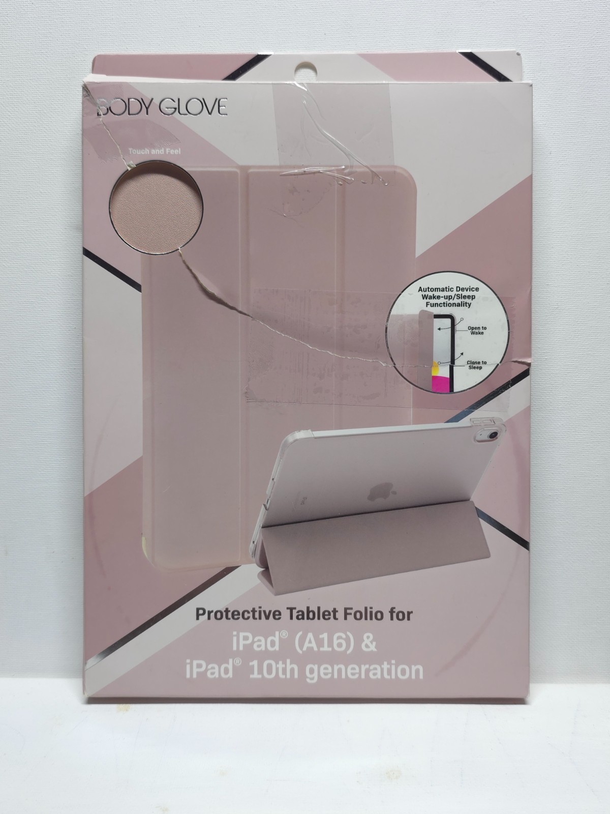 Body Glove Folio Case iPad A16 & 10th Gen Smart Cover Open Box Rose Gold