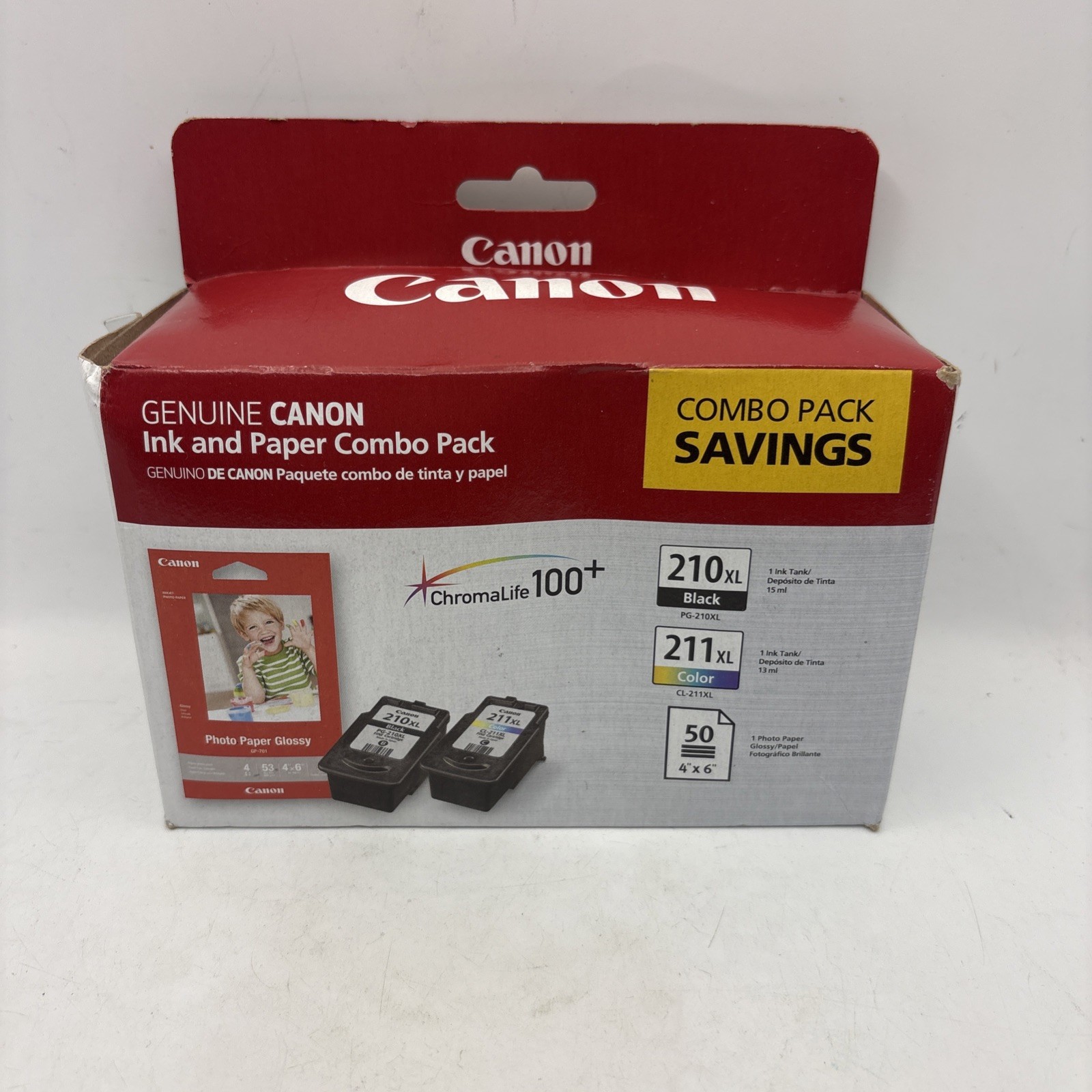 Canon PG-210XL CL-211XL Genuine Ink & Paper Combo Pack  High  Yield 2973B004 New