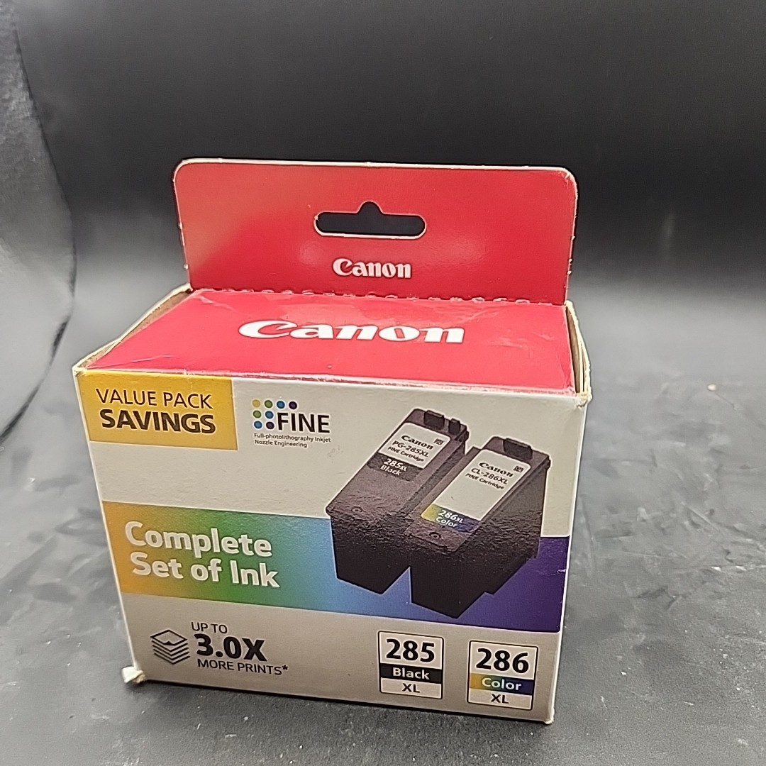 Canon 285XL Black/286XL Color Ink Cartridges  3.0X More Prints*