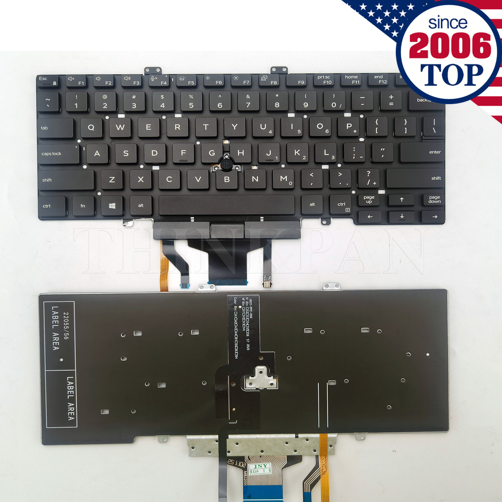 New US Layout Backlit  Keyboard For Dell 7400 7410 03J9FC