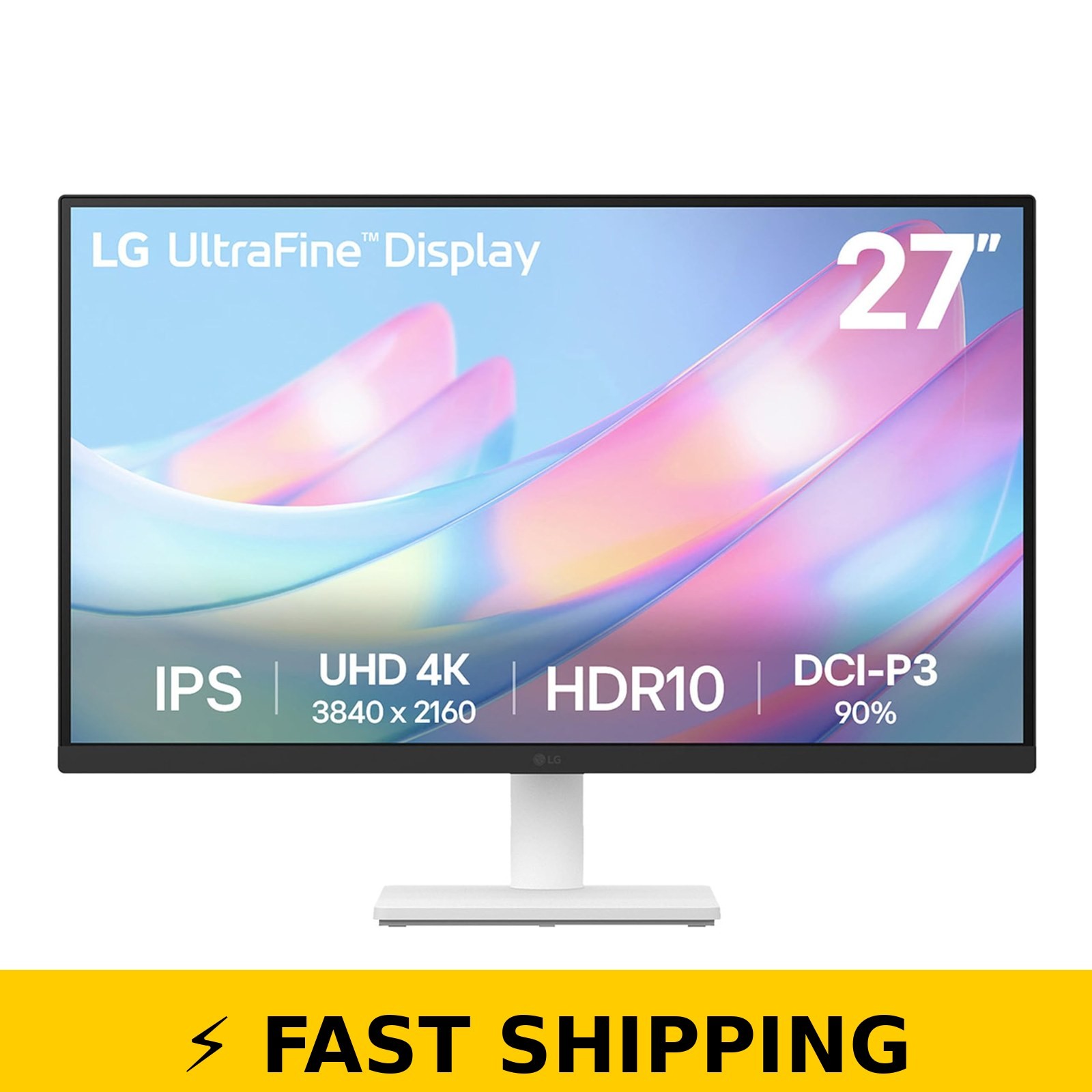 LG 27US500-W 27-Inch 4K UHD Monitor - White