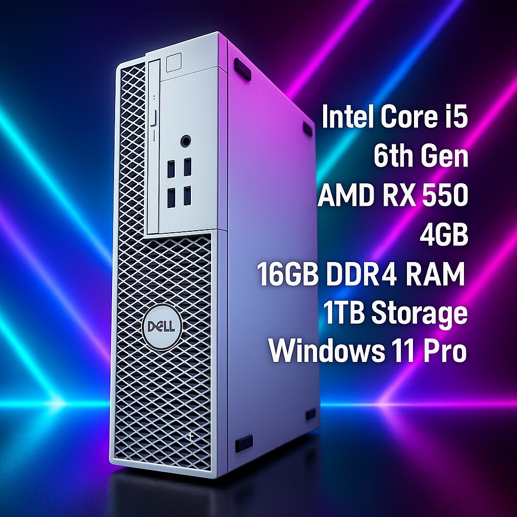 White Gaming PC – Perfect Starter Setup (i5 / RX 550 / 16GB RAM)