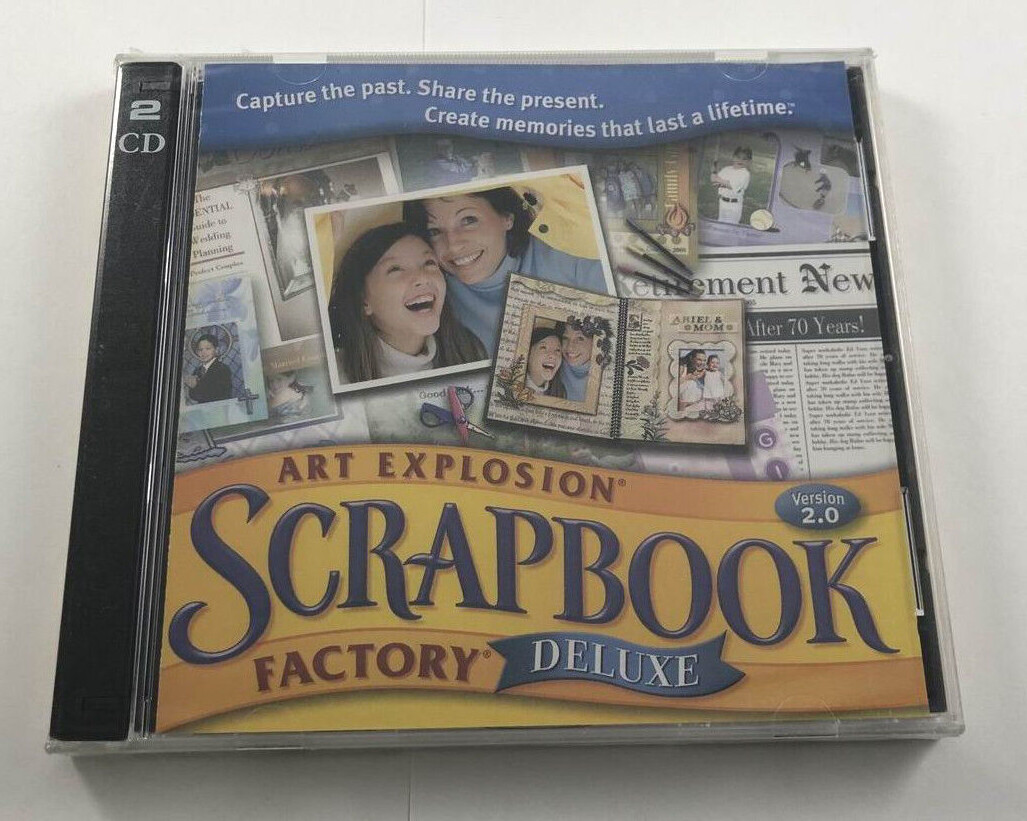 ART EXPLOSION SCRAPBOOK FACTORY DELUXE 2.0 : CD-ROM PC WIN 98/ME/2000/XP