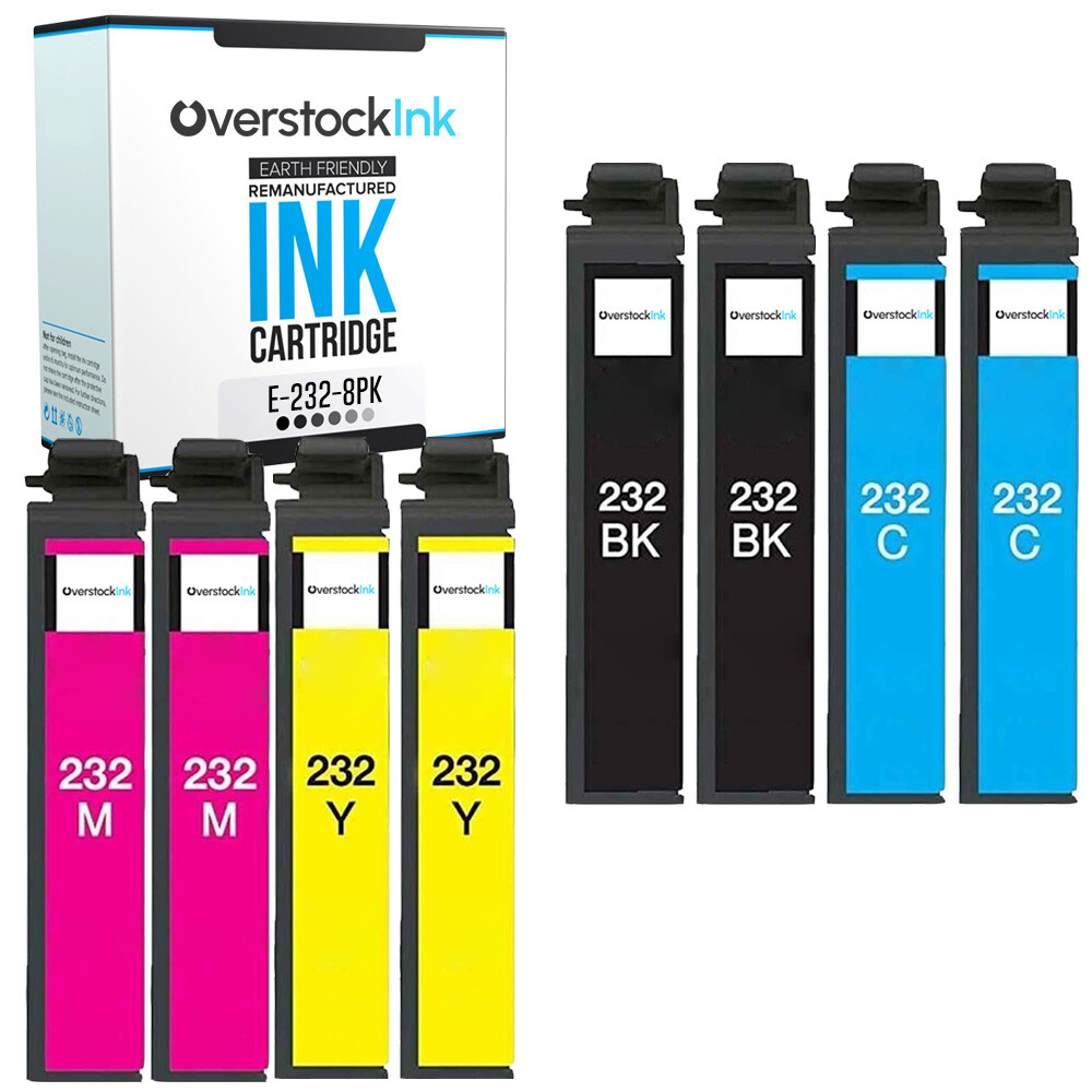 8-Pack Compatible OSI T232 Ink Cartridges for Epson WorkForce WF-2950 WF-2930 