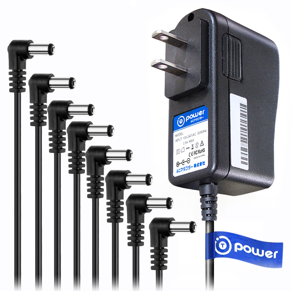 9V AC Adapter With 8 Way Daisy Chain Splitter Cord Cable For Guitar Effect Pedal