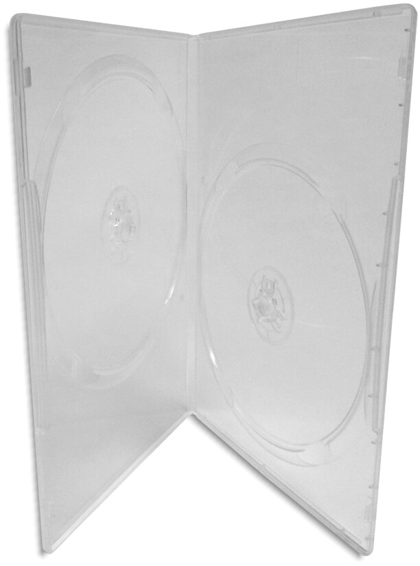 Double (2-Disc) CLEAR 7mm DVD Boxes 100-Pak, CLEARANCE