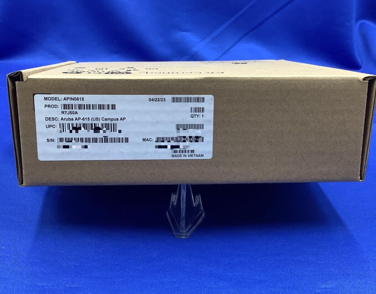 New R7J50A HPE Aruba AP-615 (US) WiFi 6E Campus Wireless Access Point APIN0615