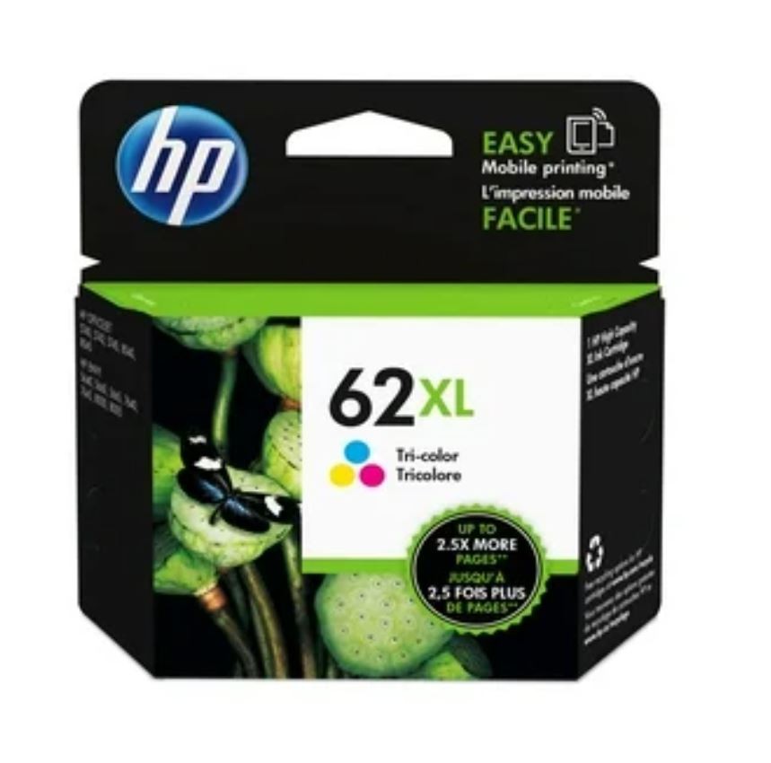 HP 62XL Tri-Color High Yield Original Ink Cartridge C2P07AN New Sealed