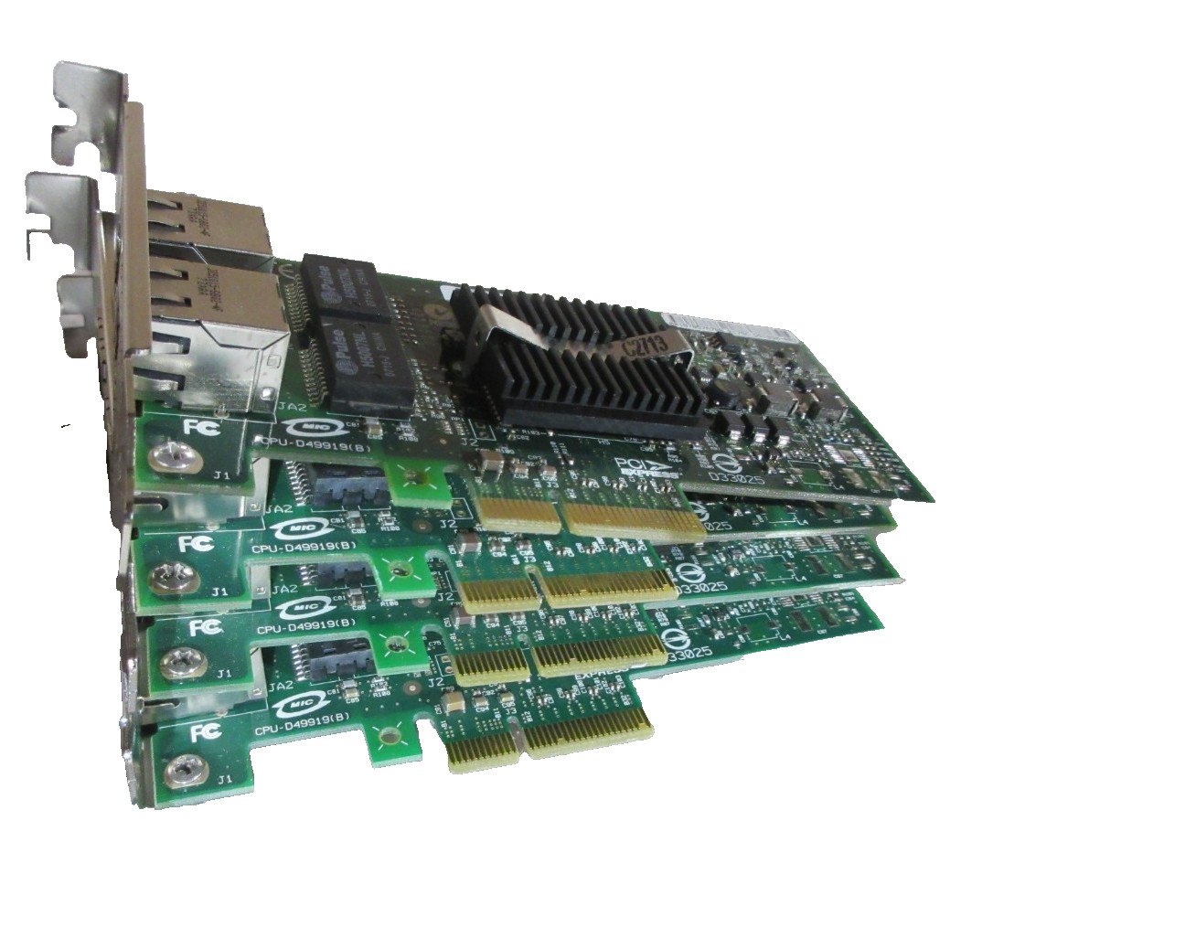 LOT OF 4 HP Gigabit Dual PORT GIGABIT ETHERNET PCIe HP NC360T HSTNS-BN16