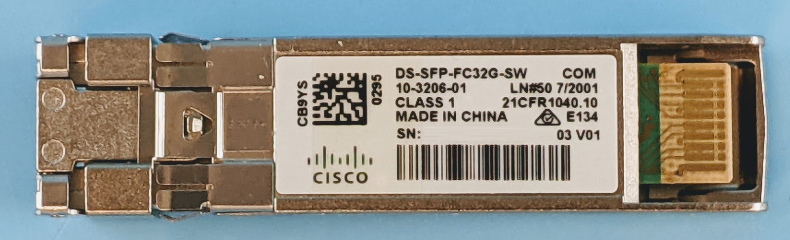 Lot of 8 CISCO 10-3206-01 DS-SFP-FC32G-SW 32G  SFP28 850nm MMF LC Transceiver