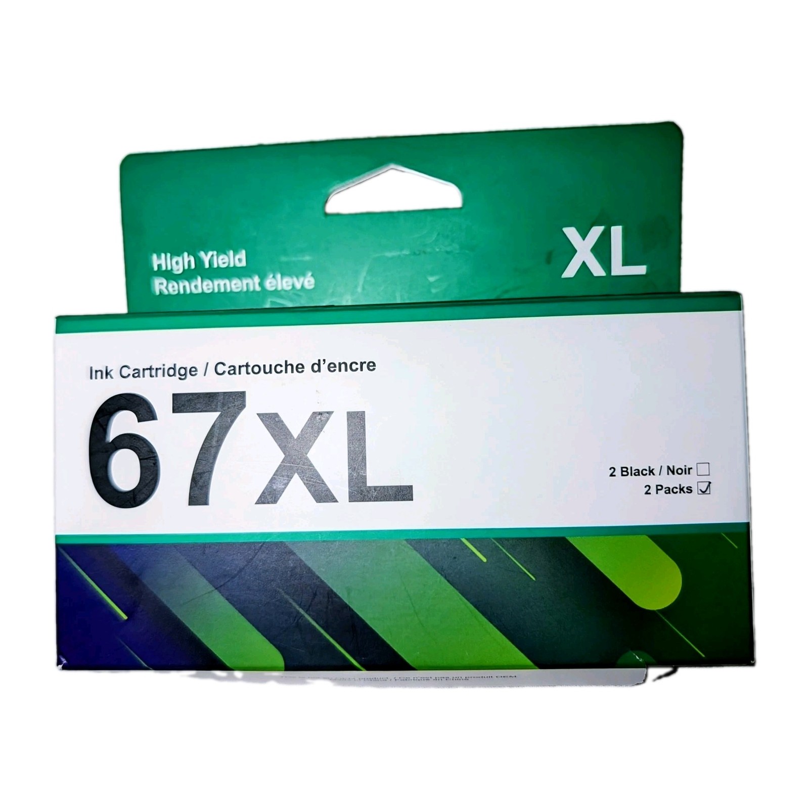 67XL Black & Color Ink 2 Cartridges HP 67 DeskJet 2700 2755 4155 Envy 6055 6455