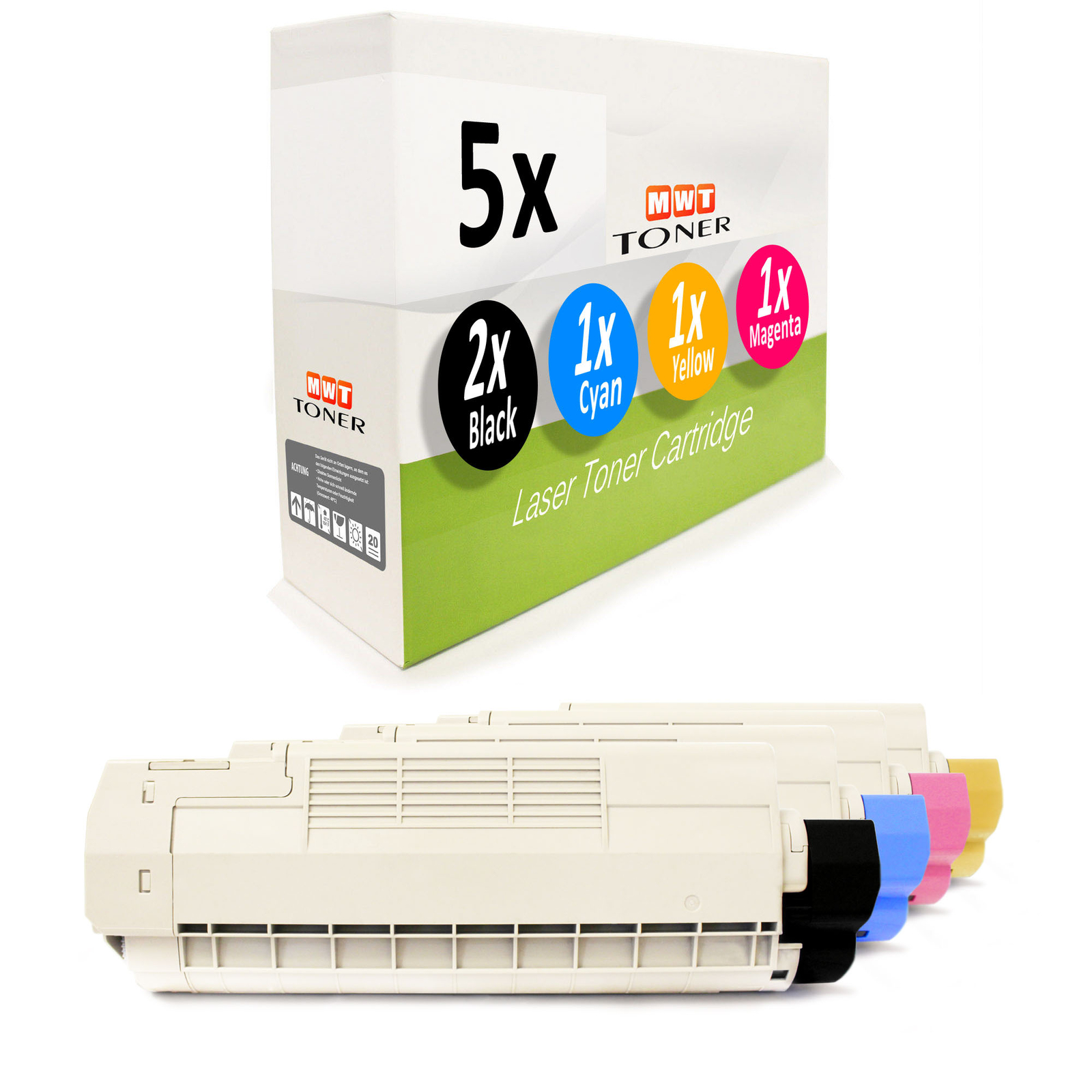 5x MWT Cartridge for OKI C-5850-DN C-5950-CDTN C-5950-N C-5950-DN