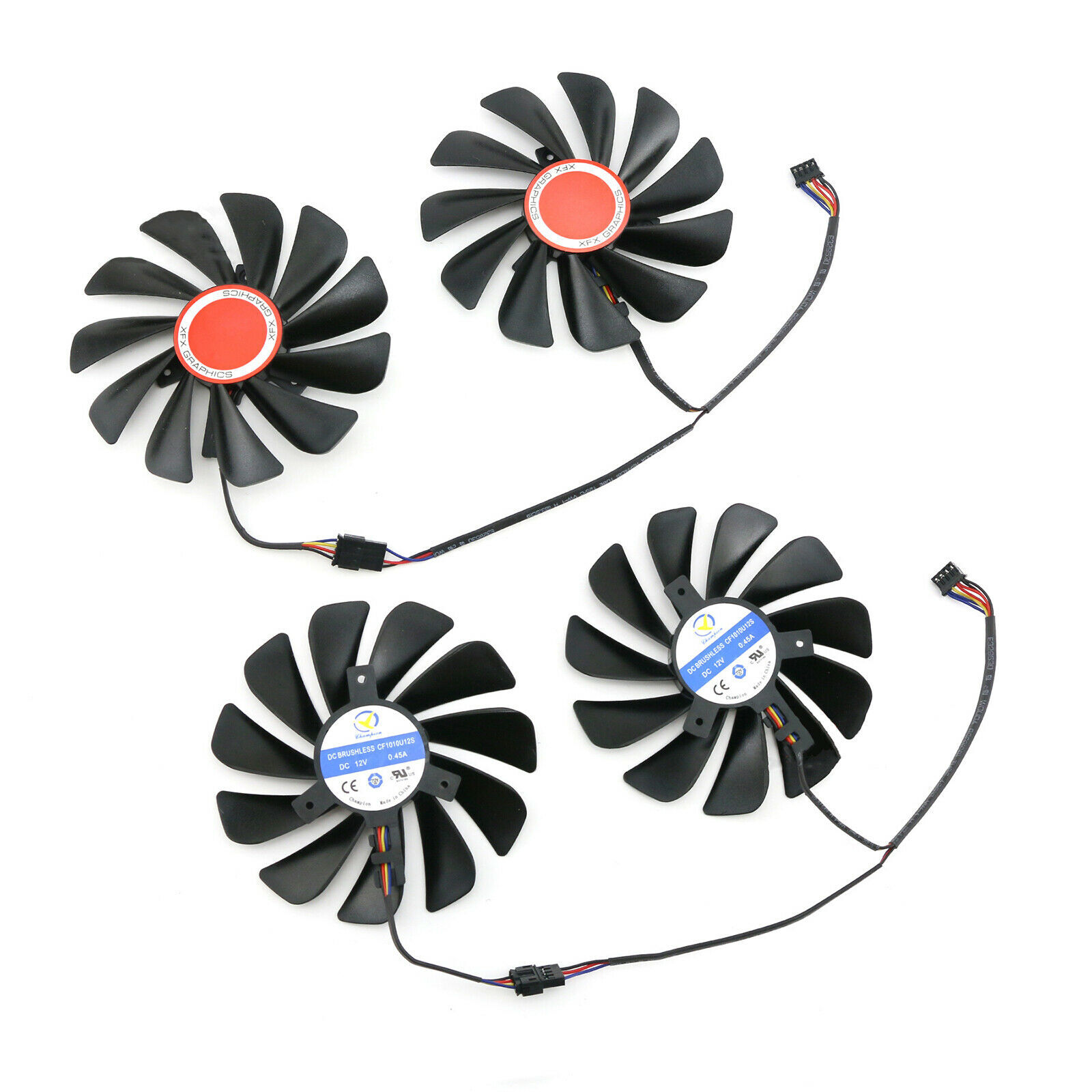 CF1010U12S 95mm Pair Fans For XFX 580, Vega 56 Vega 64 