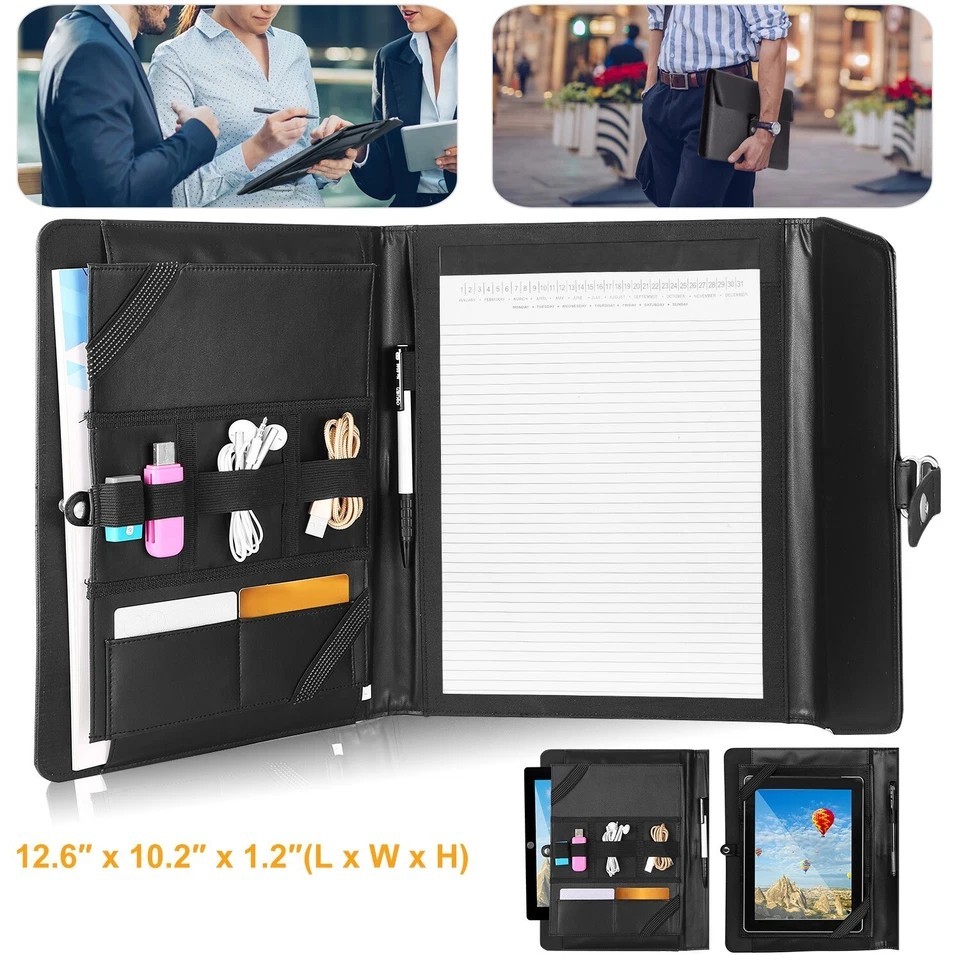 New Business Notepad&Tablet Portfolio Carry Case with Handles For 9.7''Tablet PC