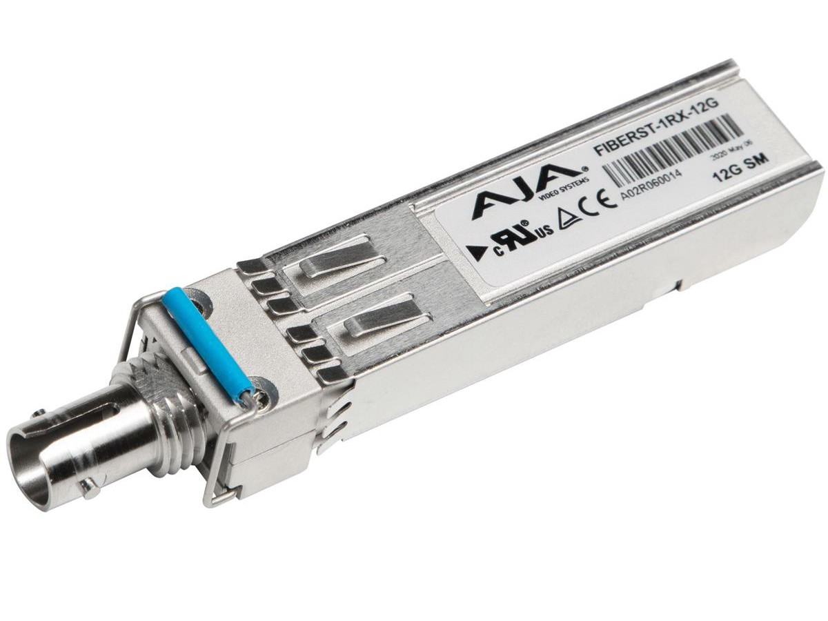 AJA FIBERST-1RX-12G 1-Channel 12G-SDI Single Mode ST Fiber Receiver SFP