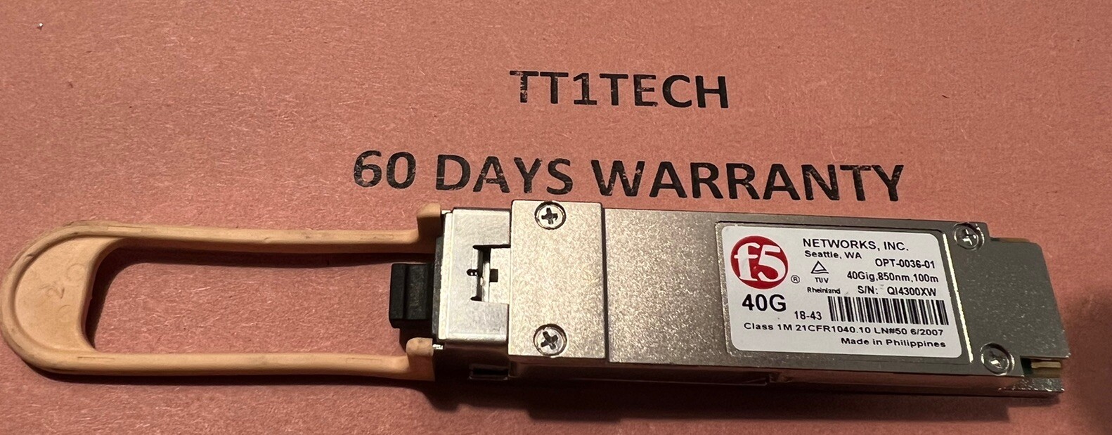 40Gb F5 Networks OPT-0036-01 QSFP+SR4 850nm F5-UPG-QSFP+ 40GBASE-SR4 100m module