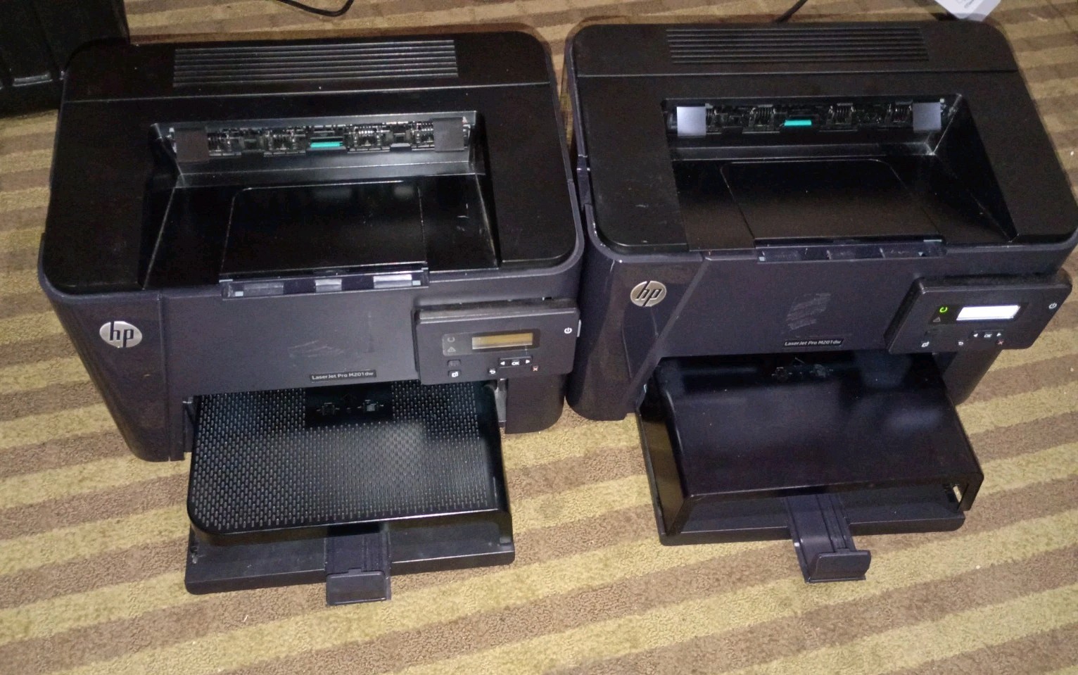 4 Lot HP LaserJet Pro M201dw Wireless Monochrome Printer W/Toner & Power Cord