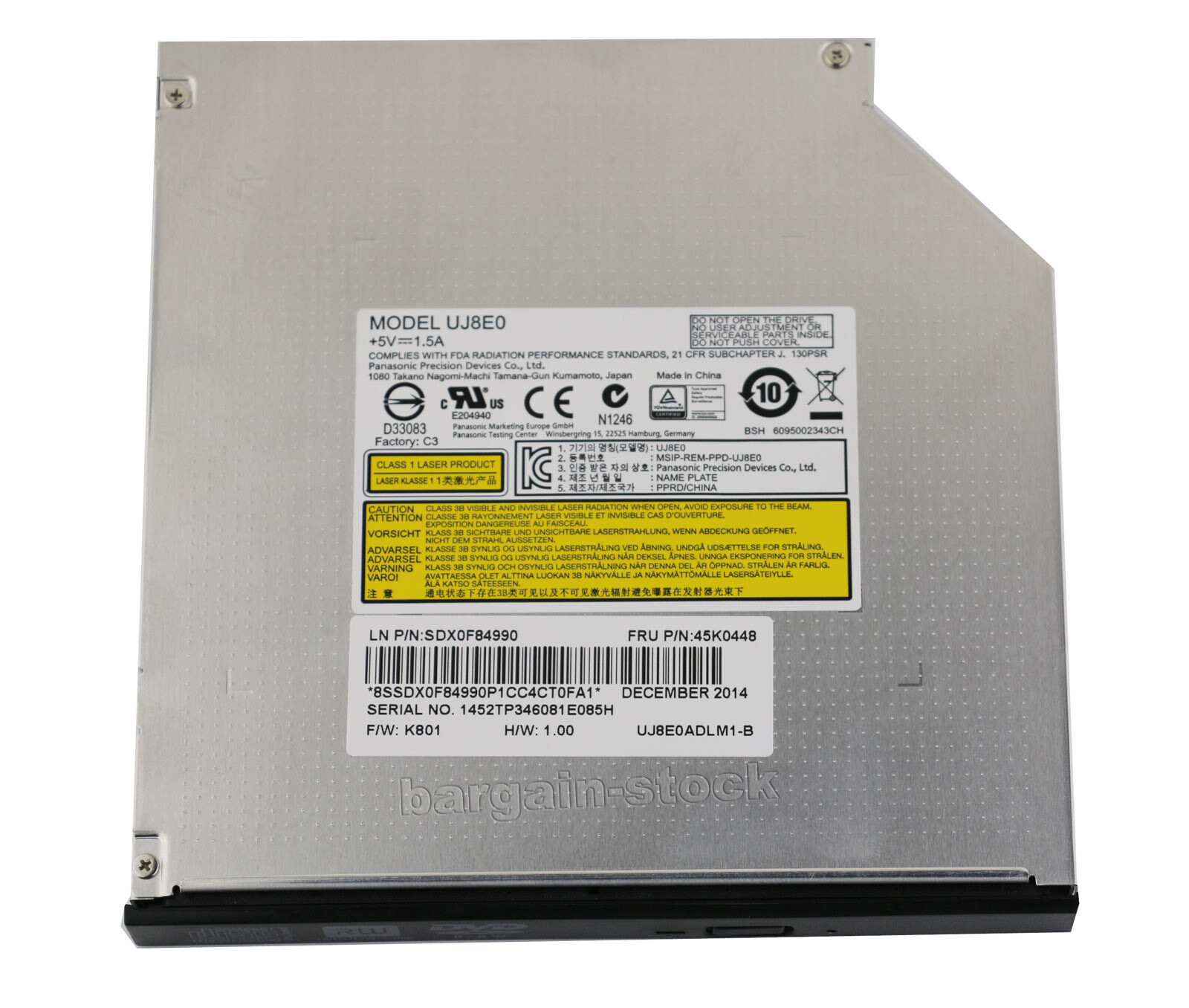 NEW 12.7mm SATA Panasonic/Matshita UJ8E0 Internal CD DVD RW Writer Burner Drive