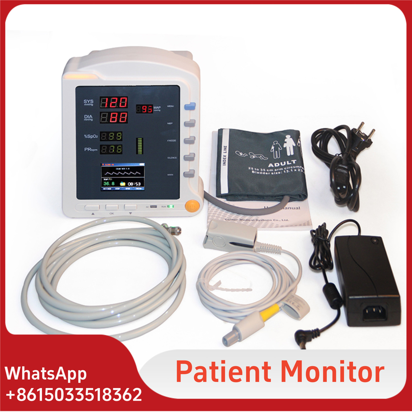 Patient Monitor  Vital Signs Monitor NIBP SPO2 Pulse Rate TEMP NEW